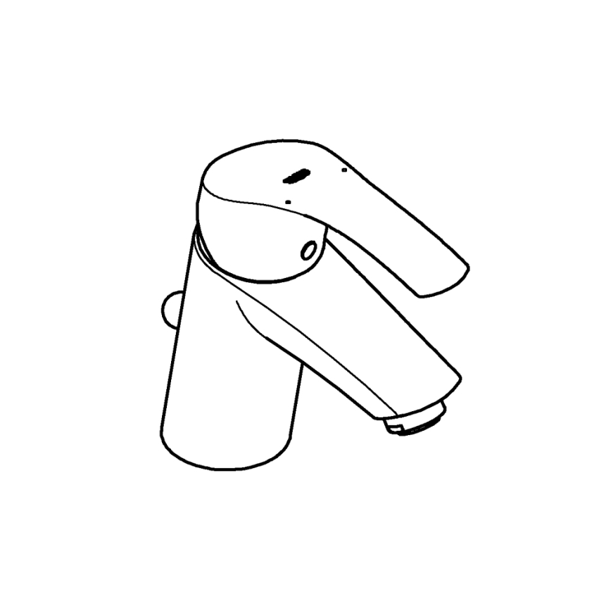 GROHE 33265002 - EUROSMART håndvaskarmatur DN 15, størrelse S, poleret krom