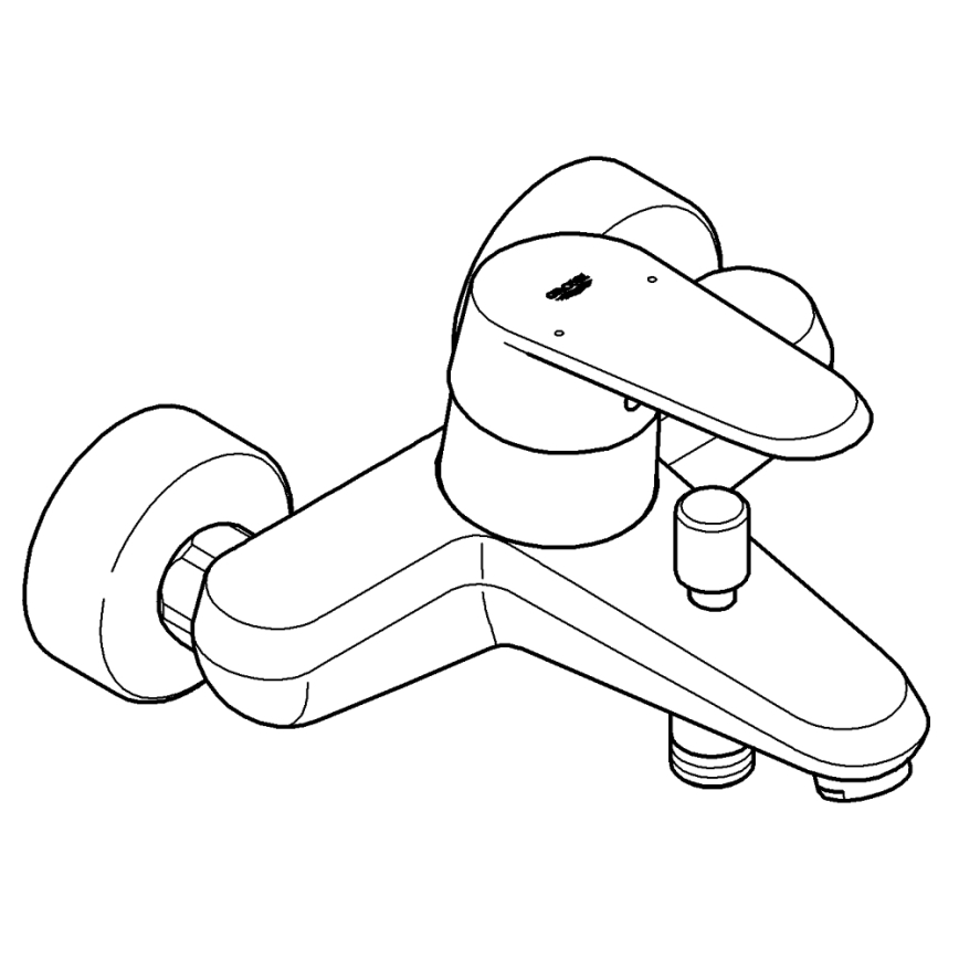 GROHE 33390002 - Badekararmatur EURODISC COSMOPOLITAN DN 15, poleret krom