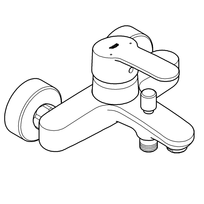 GROHE 33591002 - Badekararmatur EUROSTYLE COSMOPOLITAN, poleret krom