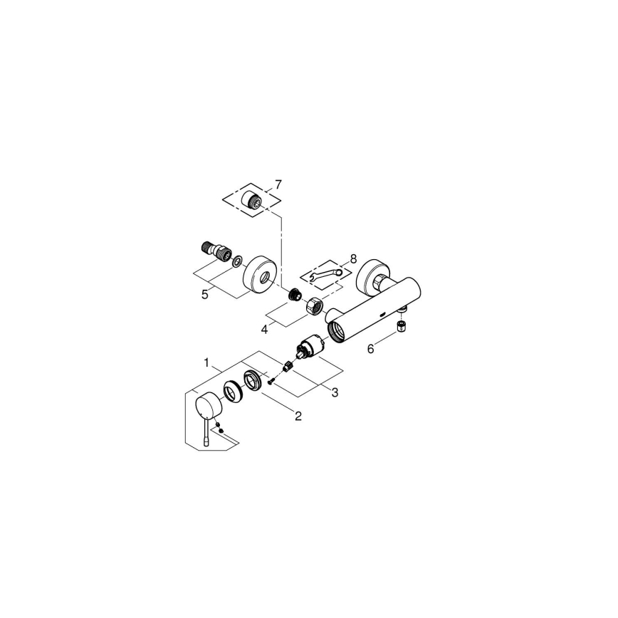 GROHE 33636001 - ESSENCE brusearmatur i poleret krom