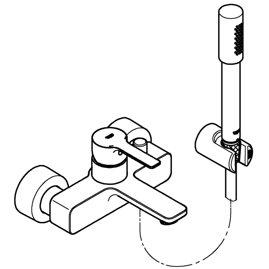 GROHE 33850001 - Badekarbatteri LINEARE DN 15 poleret krom