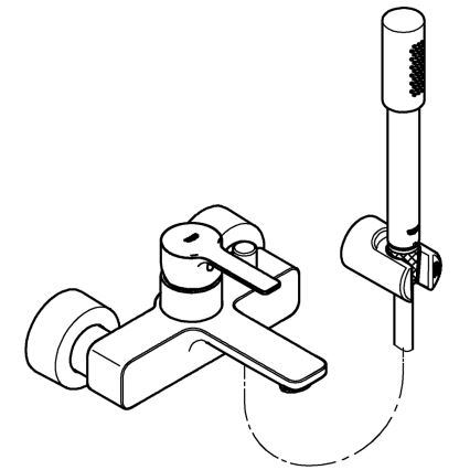 GROHE 33850001 - Badekarsbatteri LINEARE DN 15 poleret krom