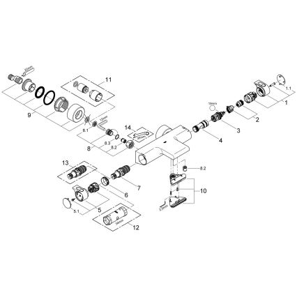 GROHE 34174001 - Termostatisk karbatteri GROHTHERM 2000 172 mm blank krom
