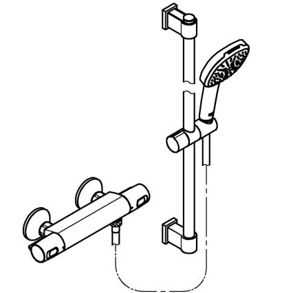 GROHE 34237003 - Termostatisk brusearmatur PRECISION TREND 150 mm krom