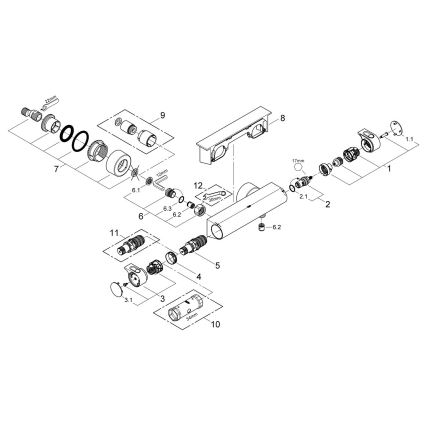 GROHE 34469001 - Termostatisk brusearmatur GROHTHERM 2000 DN 15 krom