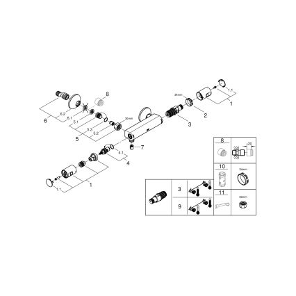 GROHE 345942430 - Termostatisk brusebatteri PRECISION START DN 15 sort