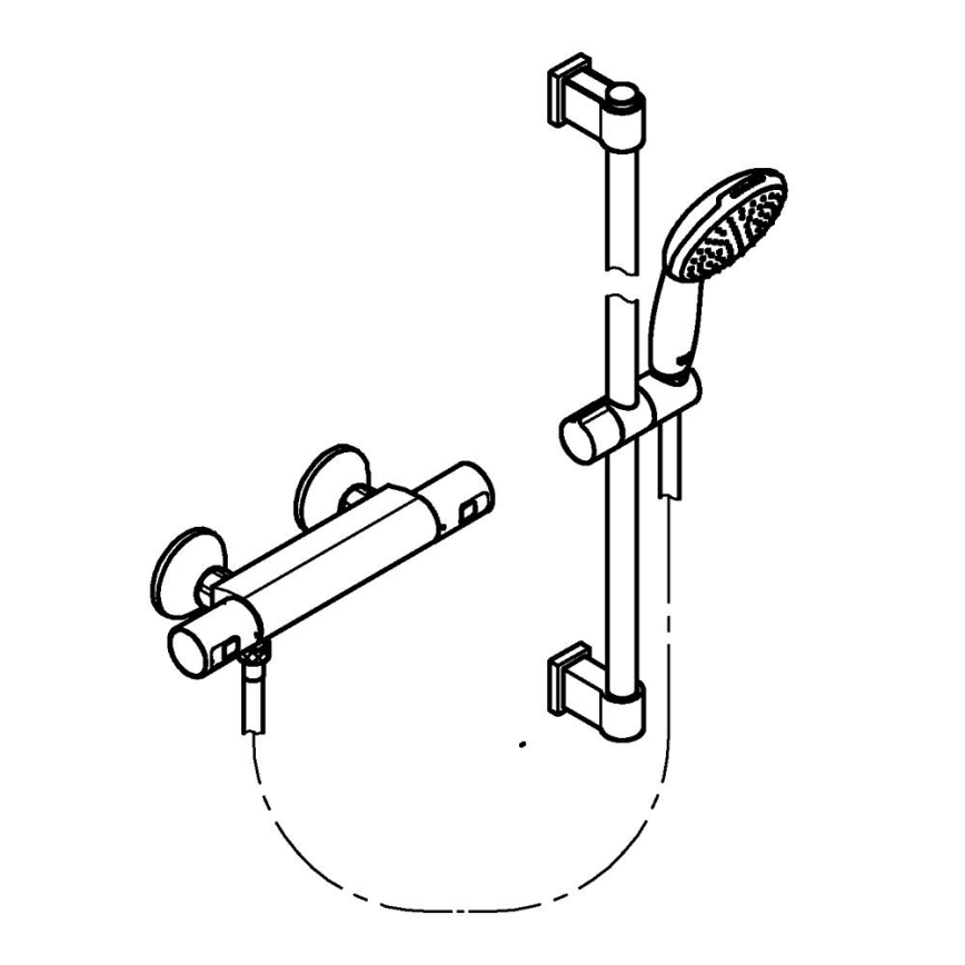 GROHE 34597001 - Termostatisk brusebatteri PRECISION START DN 15 krom