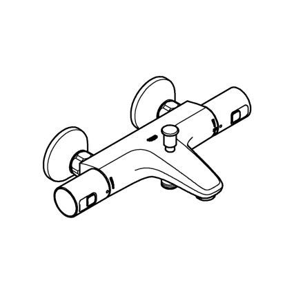GROHE 345982430 - Termostatisk badekarbatteri PRECISION START 168 mm sort