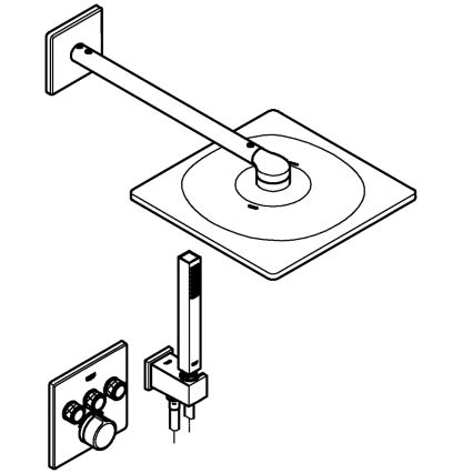 GROHE 34712000 - Brusesæt SMARTCONTROL 310 × 310 mm poleret krom