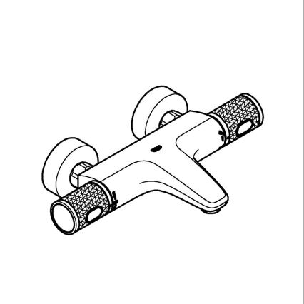 GROHE 34788000 - Termostatisk badekarbatteri PRECISION FEEL DN 15, blank krom