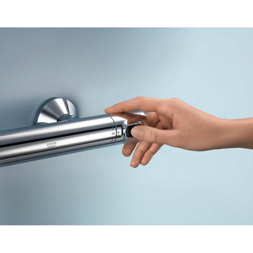 GROHE 34805001 - Brusesæt med termostatisk armatur PRECISION FLOW DN 15 i poleret krom