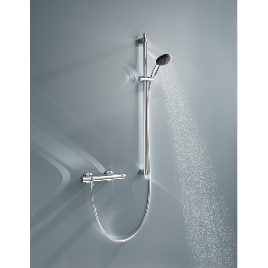 GROHE 34854001 - Brusesæt med termostatisk armatur PRECISION START 900 mm poleret krom