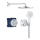 GROHE 34877000 - Brusesystem VITALIO RAIN MONO 310 i blank krom