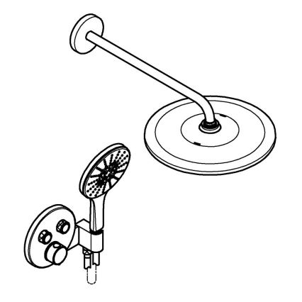 GROHE 34877000 - Brusesystem VITALIO RAIN MONO 310 i blank krom