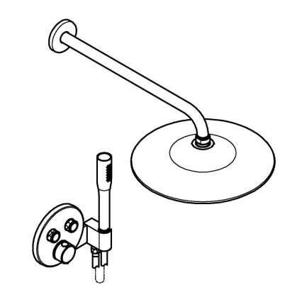 GROHE 34878000 - Brusesystem PRECISION SMARTCONTROL 260 mm blank krom