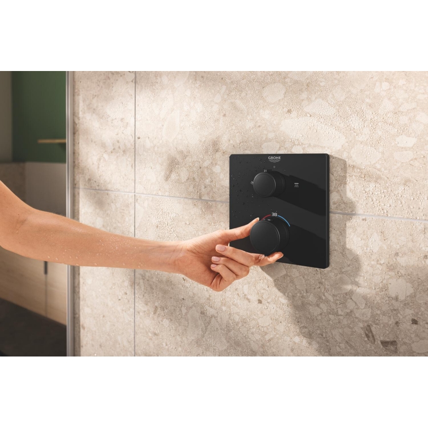 GROHE 348822430 - Brusesæt PRECISION 250 × 250 mm sort