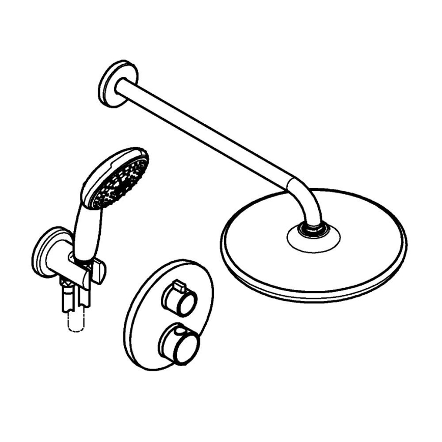 GROHE 34883000 - Brusesystem PRECISION VITALIO START 250 i poleret krom