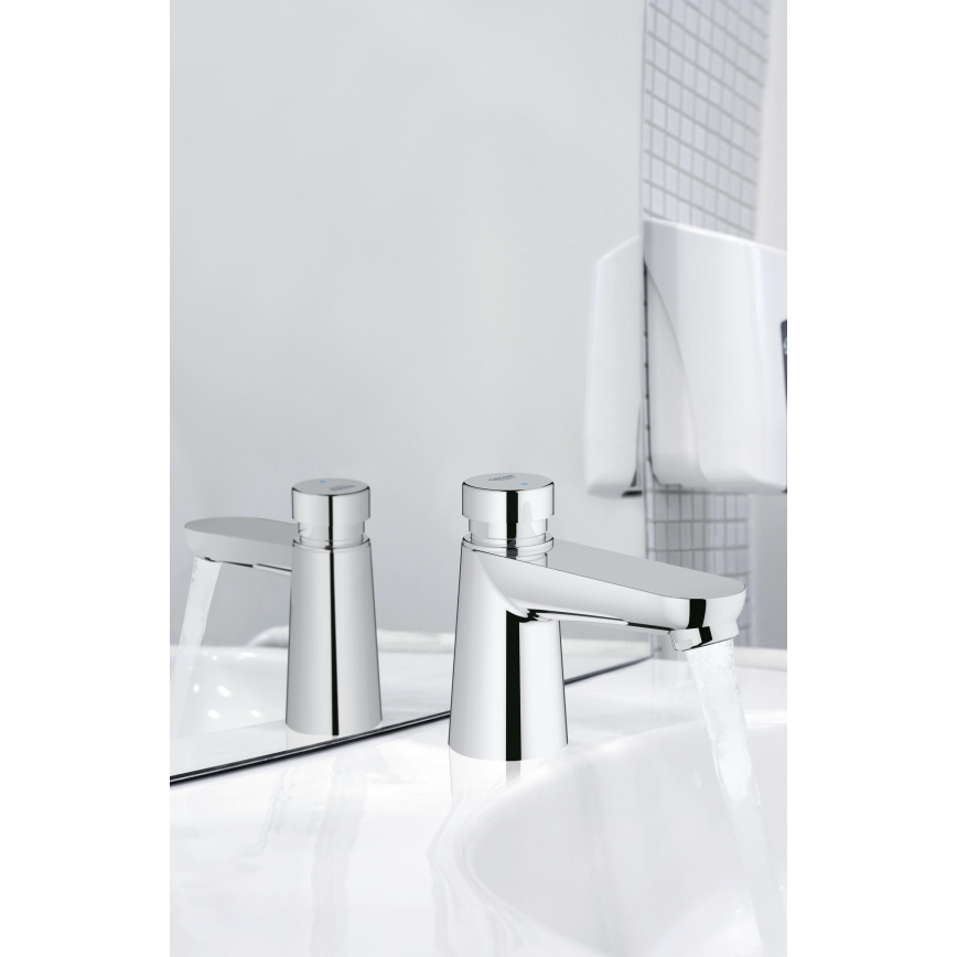 GROHE 36265000-Selvlukkende stående armatur EUROECO COSMOPOLITAN T DN 15 krom