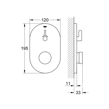 GROHE 36321000 - Selvlukkende brusearmatur EUROSMART COSMOPOLITAN T krom
