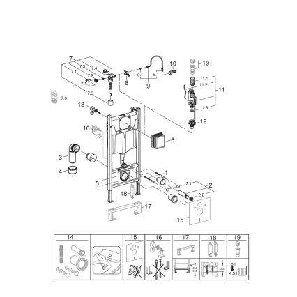 GROHE 36497000 - Modul til WC SOLIDO 1,13 m hvid