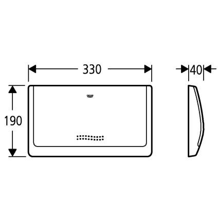 GROHE 37053SH0 - Skylleplade CLASSIC 330 × 190 mm hvid