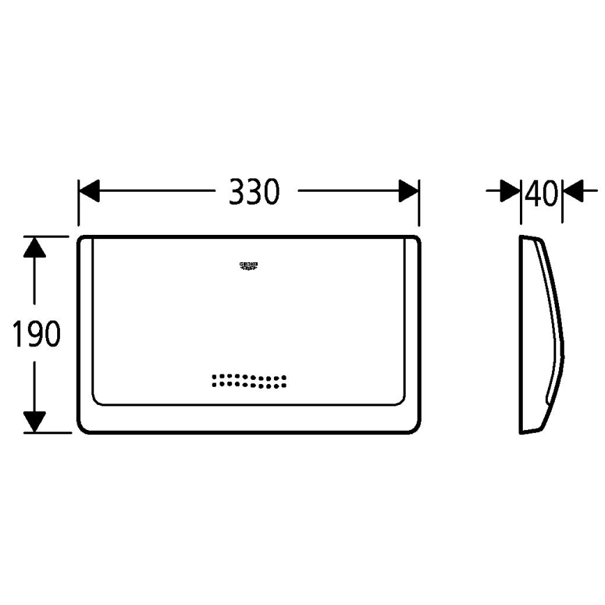 GROHE 37053SH0 - Skylleplade CLASSIC 330 × 190 mm hvid