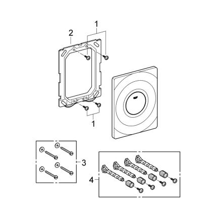 GROHE 37063SH0 - Betjeningsknap SURF 156 × 197 mm hvid
