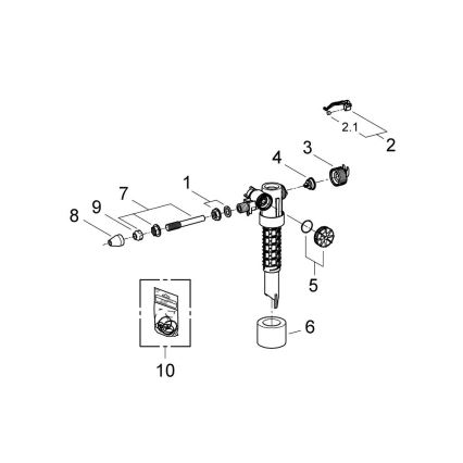 GROHE 37092000 - Påfyldningsventil 38” poleret krom