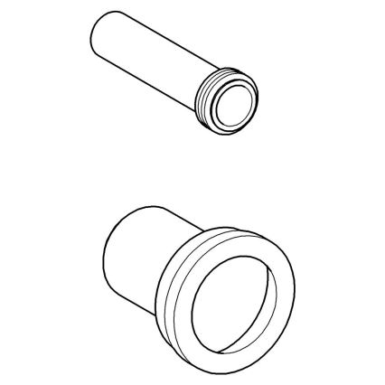 GROHE 37311K00 - Til- og afløbssæt til WC 150 mm, sort