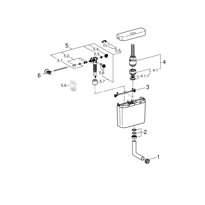GROHE 37791SH0 - PS skyllecisterne, hvid