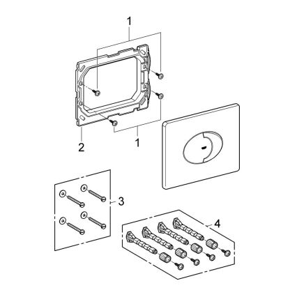 GROHE 38506SH0 - Skylleplade SKATE AIR 156 × 197 mm hvid