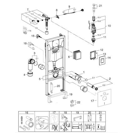 GROHE 388112430 - 3-i-1 WC-sæt SOLIDO 1,13 m mat krom