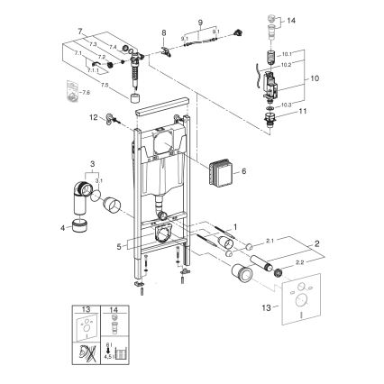 GROHE 38848000 - Modul til WC RAPID SL 1,13 m