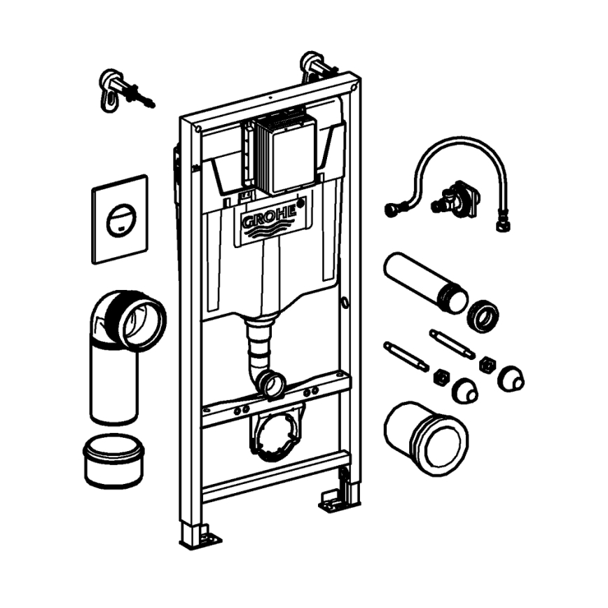 GROHE 38860000 - 3-i-1 sæt RAPID SL 1,13 m