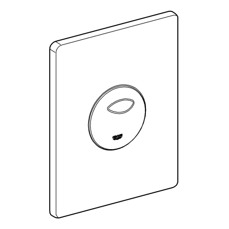 GROHE 38862000 - Skylleknap SKATE 156 × 197 mm blank krom
