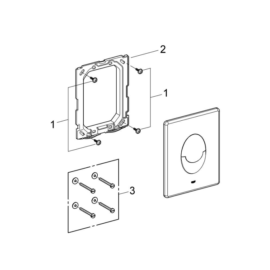 GROHE 389642430 - Skylleknap START 156 × 197 mm mat krom
