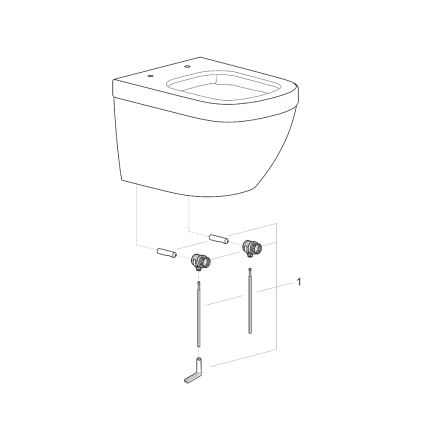 GROHE 39206000 - Vægophængt toilet EURO CERAMIC 49 cm keramik/hvid