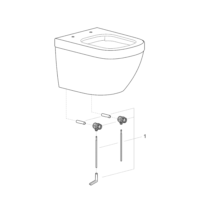 GROHE 39206000 - Vægophængt toilet EURO CERAMIC 49 cm keramik/hvid