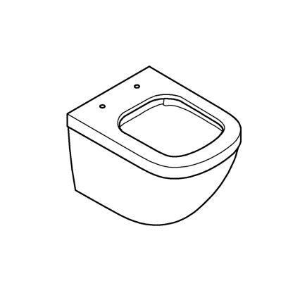 GROHE 39206000 - Vægophængt toilet EURO CERAMIC 49 cm keramik/hvid