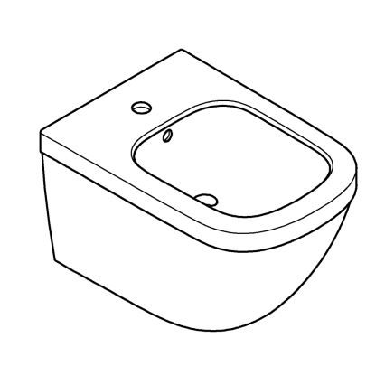 GROHE 39208000 - Vægmonteret bidet EURO CERAMIC 540 × 375 mm keramik/hvid