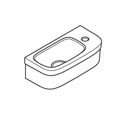 GROHE 39327000 - BAU CERAMIC håndvask 370 × 180 mm keramik/hvid