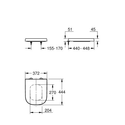GROHE 39330002 - WC-sæde EURO CERAMIC Duro-hvid