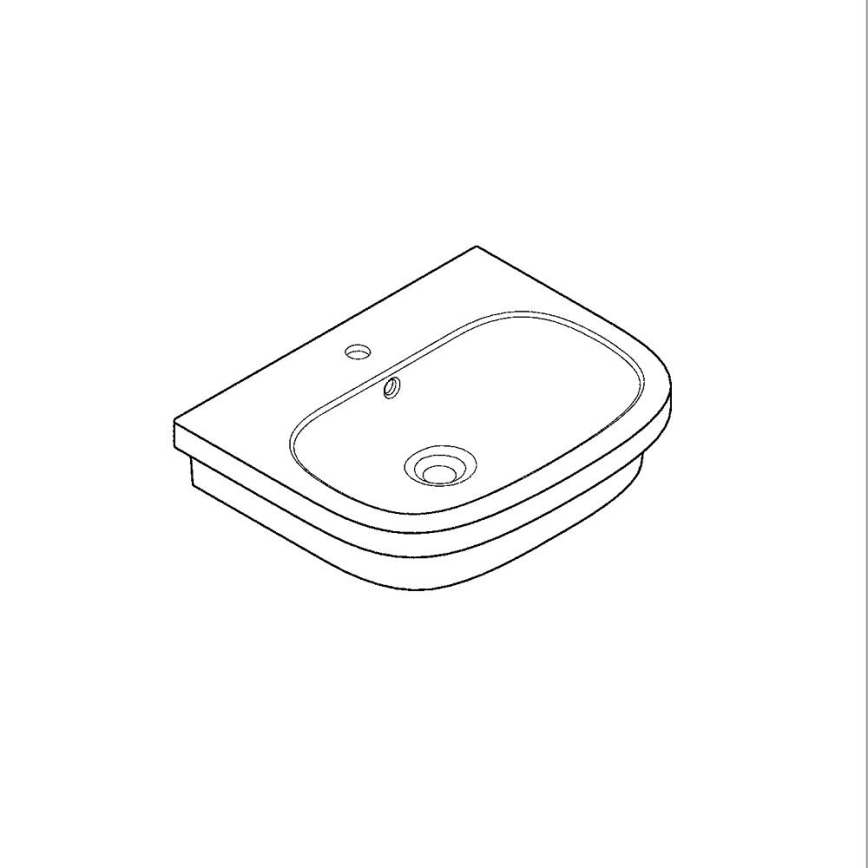 GROHE 39337000 - Håndvask til bordplade EURO CERAMIC 600 × 480 mm keramik/hvid