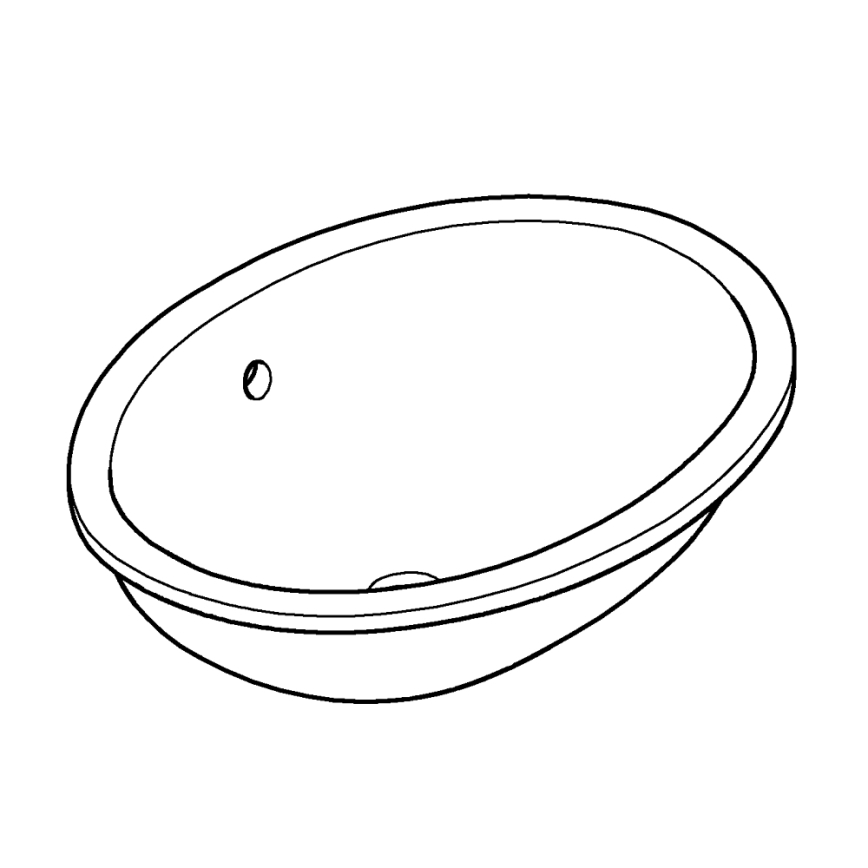 GROHE 39423000 - Undermonteret håndvask BAU CERAMIC 560 × 420 mm keramik/hvid