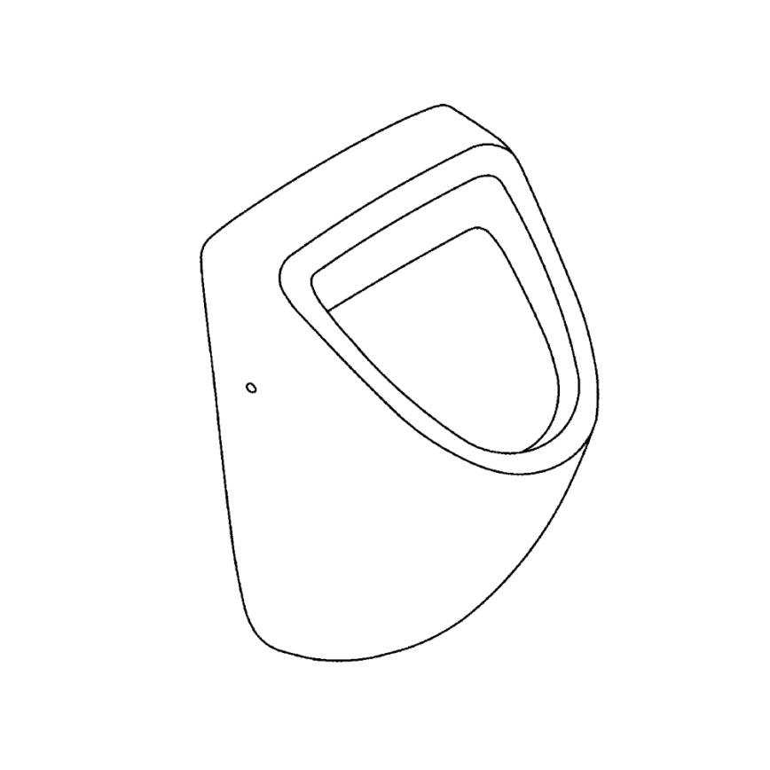 GROHE 39438000 - Urinal BAU CERAMIC 337 × 355 × 552 mm keramik/hvid