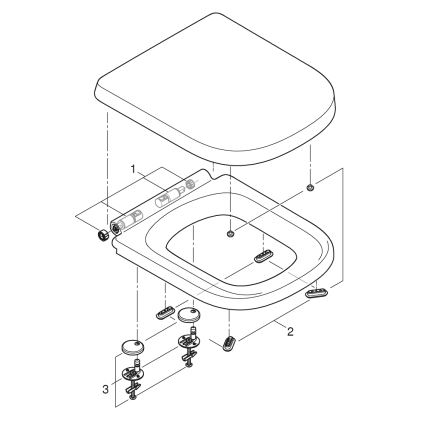 GROHE 39462000 - Komplet toiletsæt EURO CERAMIC 67,5 x 37,4 x 77,4 cm keramik/hvid