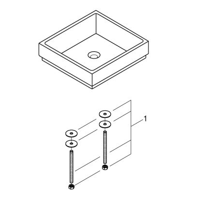 GROHE 3948100H - Håndvask CUBE 500 × 470 mm keramisk/hvid