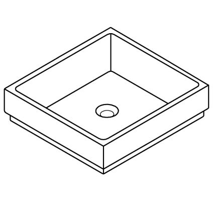 GROHE 3948100H - Håndvask CUBE 500 × 470 mm keramisk/hvid