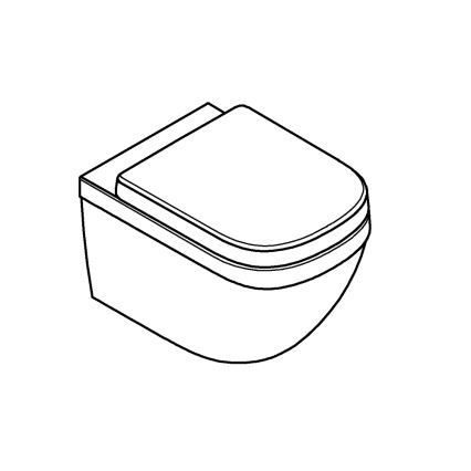 GROHE 39554000 - Væghængt toilet EURO CERAMIC 540 × 374 mm keramik/hvid