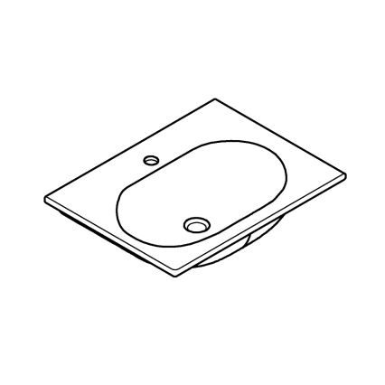 GROHE 3956800H - Håndvask ESSENCE 600 × 460 mm keramisk/hvid